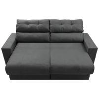 Sofá 3 lugares Cama Inbox Clean Reclinável - 190 cm de largura + Painel Home Suspenso Colibri Tocantins com 160 cm de largura para TVs de até 60" - 2