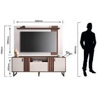 Rack Colibri Juruá com Painel Extensível Leme para TV de até 70" - 3