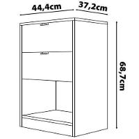 Cabeceira para Cama Box Casal e Queen Bartira Diplomata com Revestimento em Finish Foil + Mesa Bartira Diplomata com 2 Gavetas - Avelã/Capuccino - 7