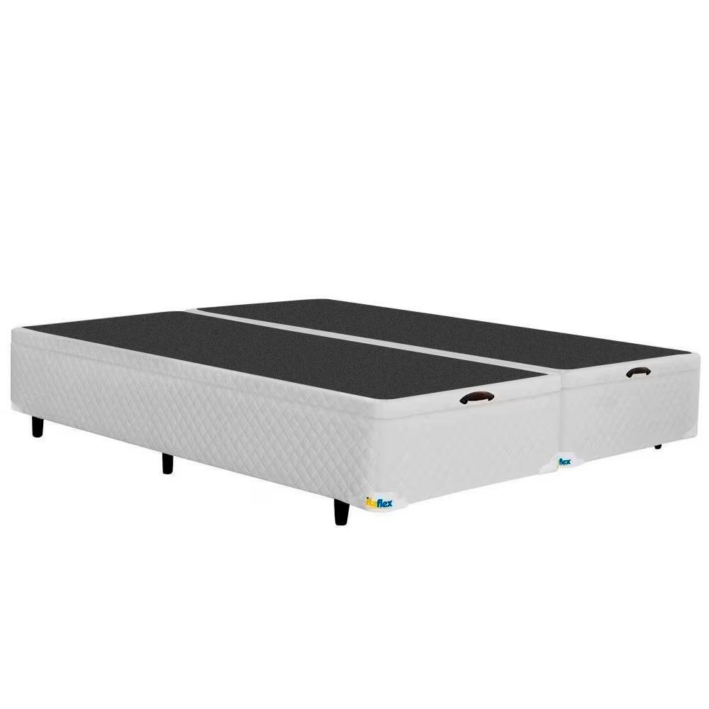Cama Box Queen Size MGA Universal com Baú e Pistão a Gás + Colchão Umaflex Itália com Pillow Top e Molas Ensacadas 26x158x198cm – Branca - 2