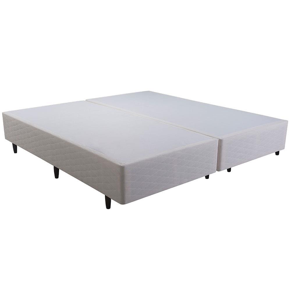 Base Box King Size Herval Sense com Revestimento em Tecido Poliéster 39 x 193 x 203cm - Bege - 1