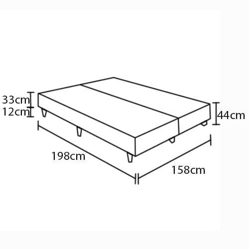 Base Box para Colchão Queen Size Umaflex Itália 33 x 158 x 198 - Branco - 2