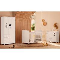 Guarda-Roupa Infantil Peroba Móveis Duda com 3 Portas, 3 Gavetas + Cômoda Duda Plus com 4 Gavetas - 1