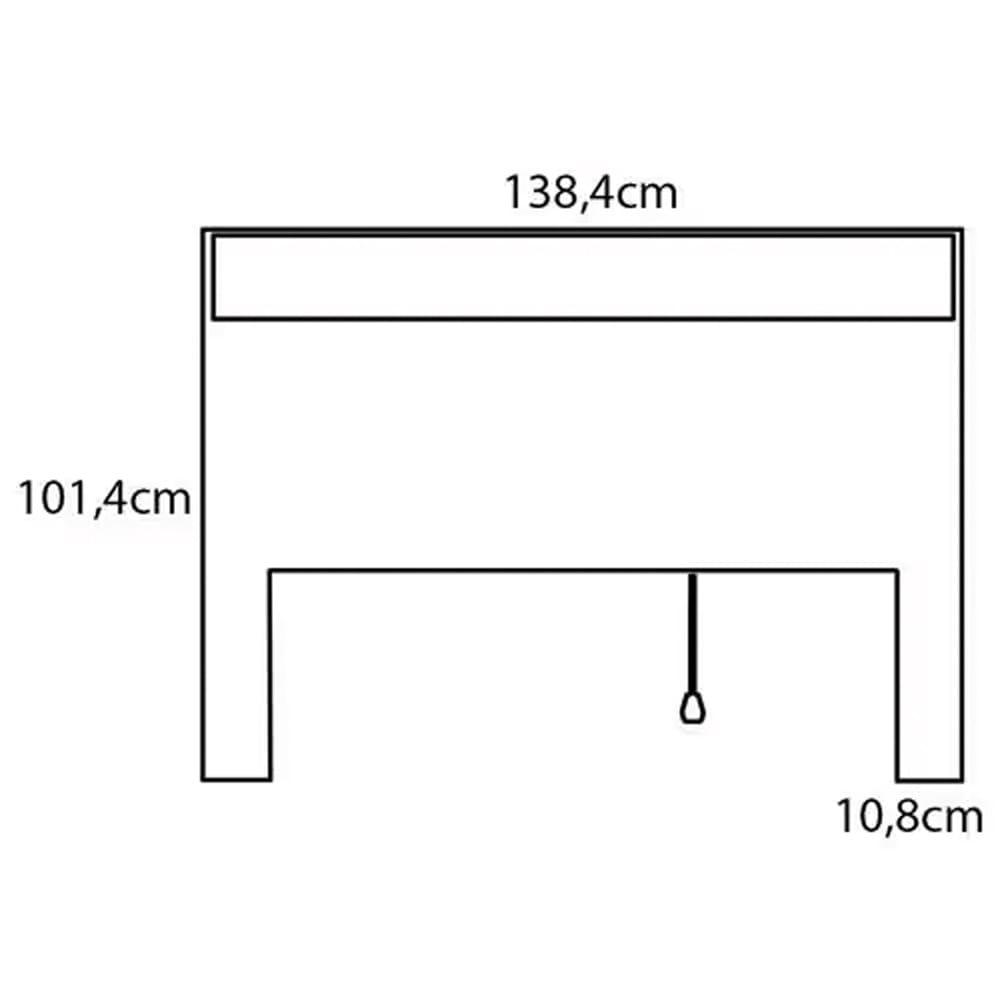 Guarda-Roupa Bartira Monza com 3 Portas de Correr e 3 Gavetas + Cômoda Versatti com 5 Gavetas + Cabeceira para Cama Box Casal Versatti com Tomada - 5