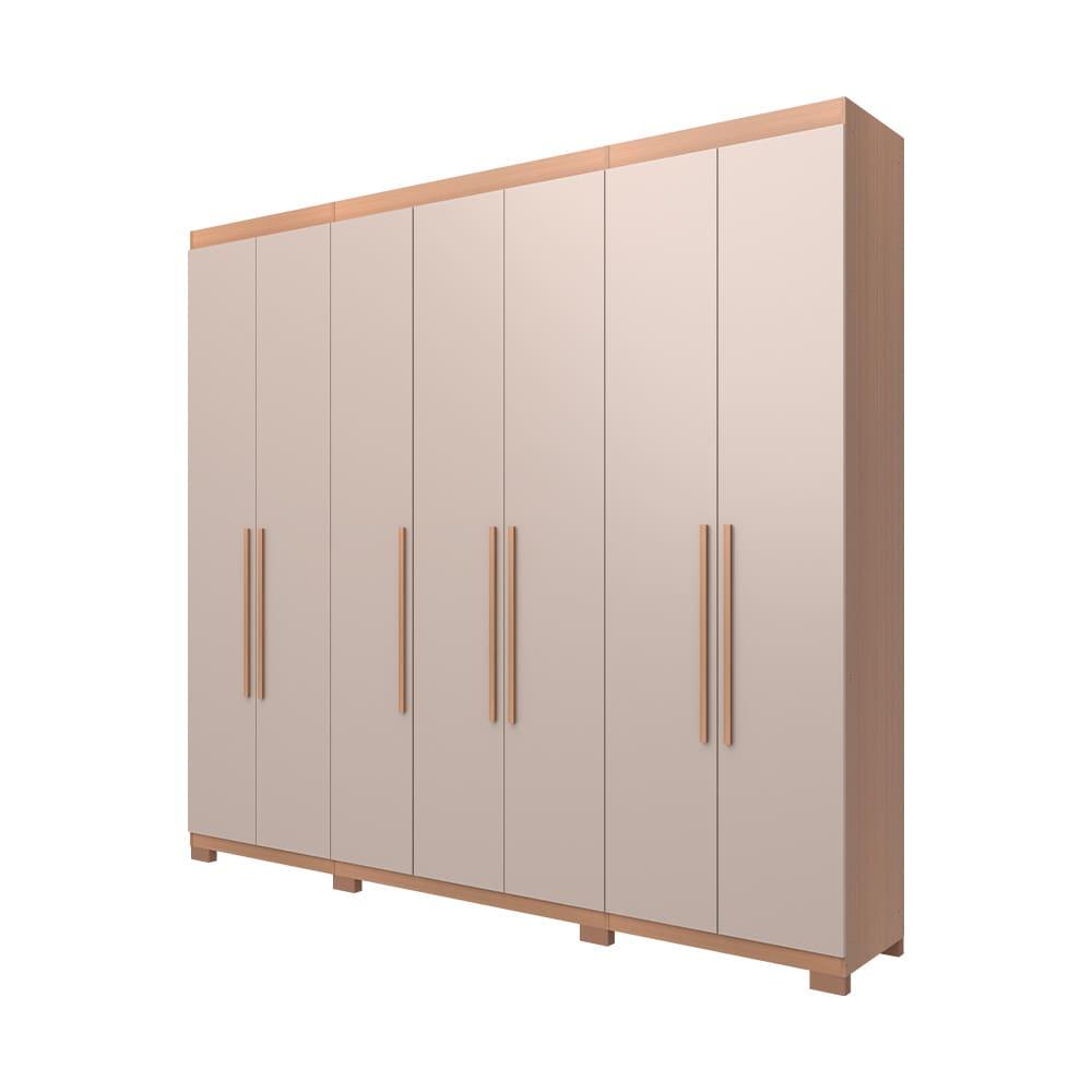 Guarda-Roupa Bartira Diplomata com 7 Portas e 6 Gavetas + Cômoda Diplomata com 5 Gavetas + Cabeceira para Cama Box Casal e Queen Diplomata - 3