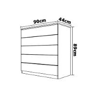 Guarda-Roupa Bartira Diplomata com 7 Portas e 6 Gavetas + Cômoda Diplomata com 5 Gavetas + Cabeceira para Cama Box Casal e Queen Diplomata - 9