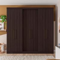 Guarda-Roupa Casal Bartira Napoli UP 6 Portas e 4 Gavetas + Cama Box Conjugada Casal Umaflex New Florença com Molas Ensacadas 55x138x188cm - 3