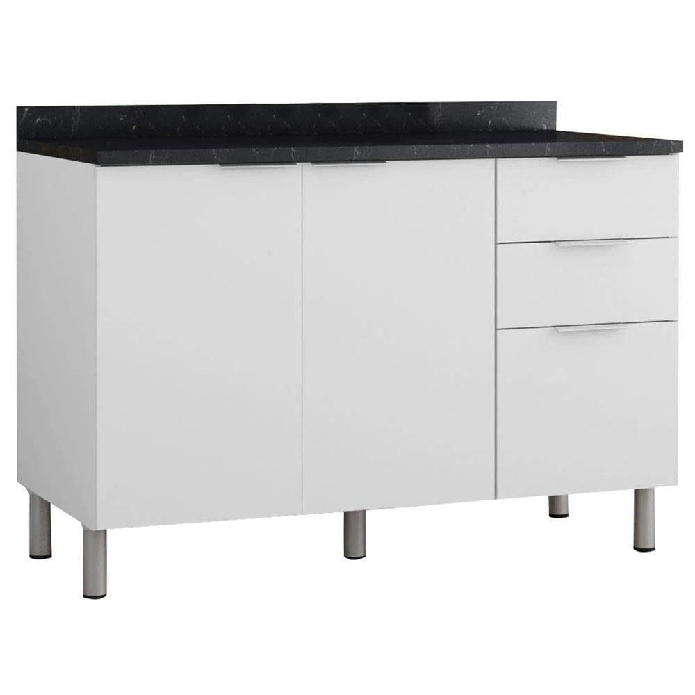 Cozinha Completa Bartira Rubi com 6 Portas, 3 Gavetas e 3 Prateleiras - 280cm de largura - 6