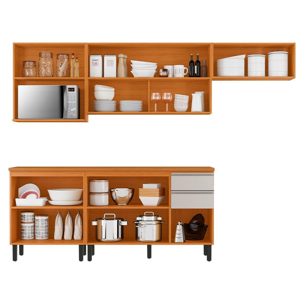 Cozinha Completa Itatiaia Ideale com 9 portas, 2 gavetas e 3 prateleiras com 270 cm de largura - 7