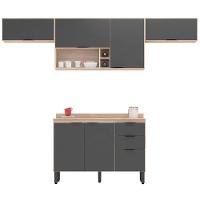 Cozinha Completa Demóbile Firenze com 7 Portas, 3 Gavetas, 3 Prateleiras e Nicho - 259,5cm de Largura - 2