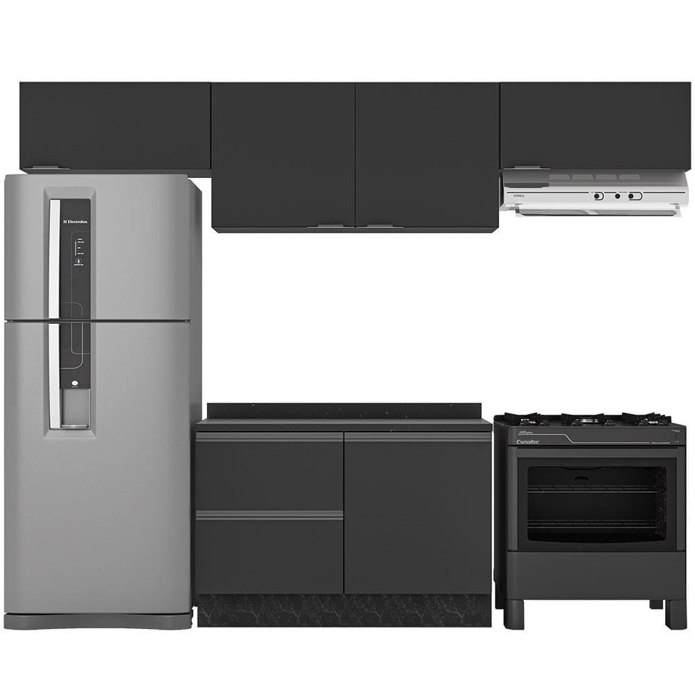 Cozinha Completa Bartira Linea com 5 Portas, 3 Gavetas e 2 Prateleiras - 280cm de largura - 2