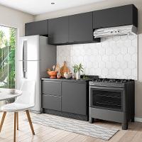 Cozinha Completa Bartira Linea com 5 Portas, 3 Gavetas e 2 Prateleiras - 280cm de largura - 1