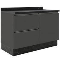 Cozinha Completa Bartira Linea com 5 Portas, 3 Gavetas e 2 Prateleiras - 280cm de largura - 6