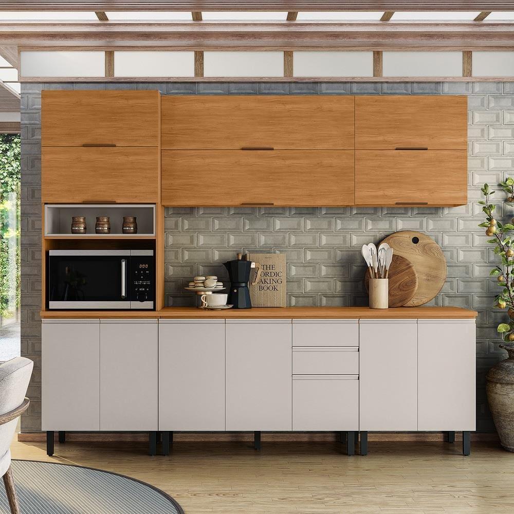 Cozinha Completa Itatiaia Ideale com 5 Peças, 13 Portas, 14 Prateleiras e 2 Gavetas – 260cm de Largura - 1