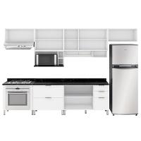 Cozinha Completa Bartira Rubi com 8 Portas, 5 Gavetas e 5 Prateleiras - 360,1cm de largura - 3