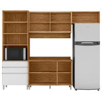 Cozinha Completa Bartira Amazonita com 8 Portas, 6 Prateleiras e 3 Gavetas - 271cm de largura - 3