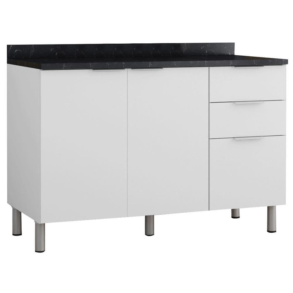 Cozinha Completa Bartira Rubi com 9 Portas, 3 Gavetas e 5 Prateleiras - 280cm de largura - 6