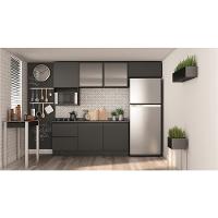 Cozinha Completa Bartira Linea 6 Portas, 3 Gavetas e 2 Portas de Vidro - 260cm de largura - 2