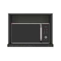 Cozinha Completa Bartira Linea 6 Portas, 3 Gavetas e 2 Portas de Vidro - 260cm de largura - 6