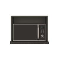 Cozinha Completa Bartira Linea com 6 Portas, 3 Gavetas, Portas de Vidro e Nicho - 260 cm de Largura - 6