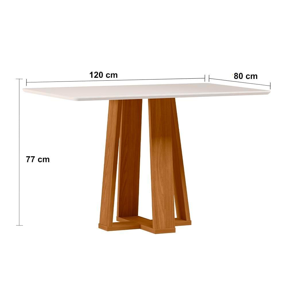 Mesa de Jantar Retangular New Ceval Amsterdam com 4 Cadeiras Estofadas e Revestidas - 6