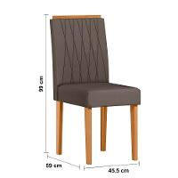 Mesa de Jantar Retangular New Ceval Amsterdam com 4 Cadeiras Estofadas e Revestidas - 5