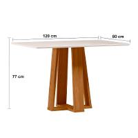 Mesa de Jantar Retangular New Ceval Amsterdam com 4 Cadeiras Estofadas e Revestidas - 6