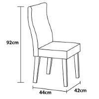 Mesa de Jantar Retangular Dobuê Dublin com 4 Cadeiras Revestidas em Tecido Veloplus - 4