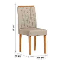 Mesa de Jantar Retangular New Ceval Amsterdam com 6 Cadeiras Estofadas e Revestidas - 5