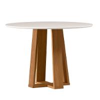 Mesa de Jantar Redonda New Ceval Copenhague com 4 Cadeiras Estofadas - 2