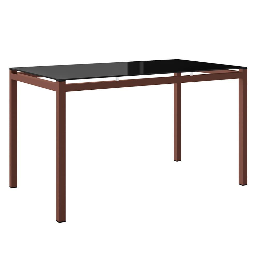 Mesa de Jantar Retangular Fabone Alexa Tampo de Vidro 140x80cm com 6 Cadeiras Dora Revestidas em Courino - 3