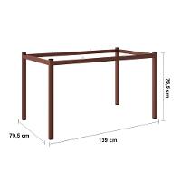 Mesa de Jantar Retangular Fabone Alexa Tampo de Vidro 140x80cm com 6 Cadeiras Dora Revestidas em Courino - 7