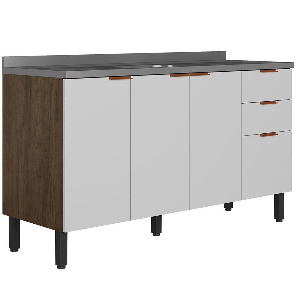 Balcão Bartira Universal com 3 Portas, 3 Gavetas e 2 Prateleiras - 150 cm de largura - 2