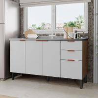 Balcão Bartira Universal com 3 Portas, 3 Gavetas e 2 Prateleiras - 150 cm de largura - 1