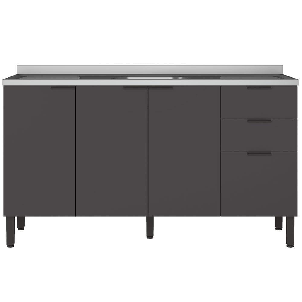 Balcão Bartira Universal com 3 Portas, 3 Gavetas e 2 Prateleiras - 150 cm de largura - 2