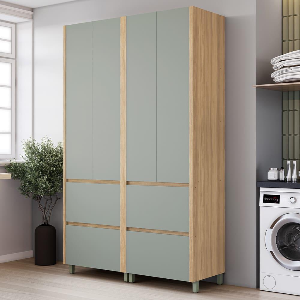 Paneleiro Nesher Rainha 70cm MDF 15mm com 2 Portas, 2 Gavetas e 3 Prateleiras - 5