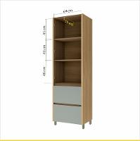 Paneleiro Nesher Rainha 70cm MDF 15mm com 2 Portas, 2 Gavetas e 3 Prateleiras - 2