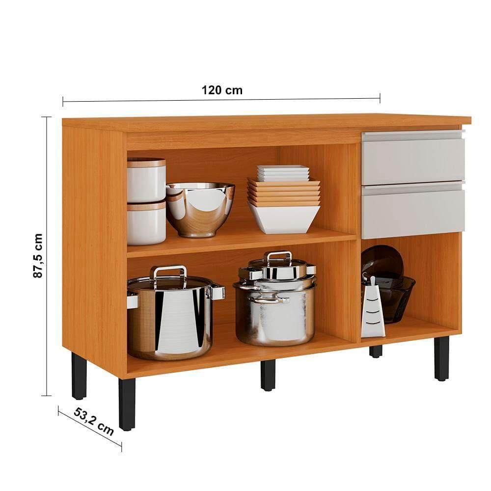 Cozinha Completa Itatiaia Ideale 5 peças com 12 portas, 2 gavetas e 13 prateleiras – 260cm de largura - 9