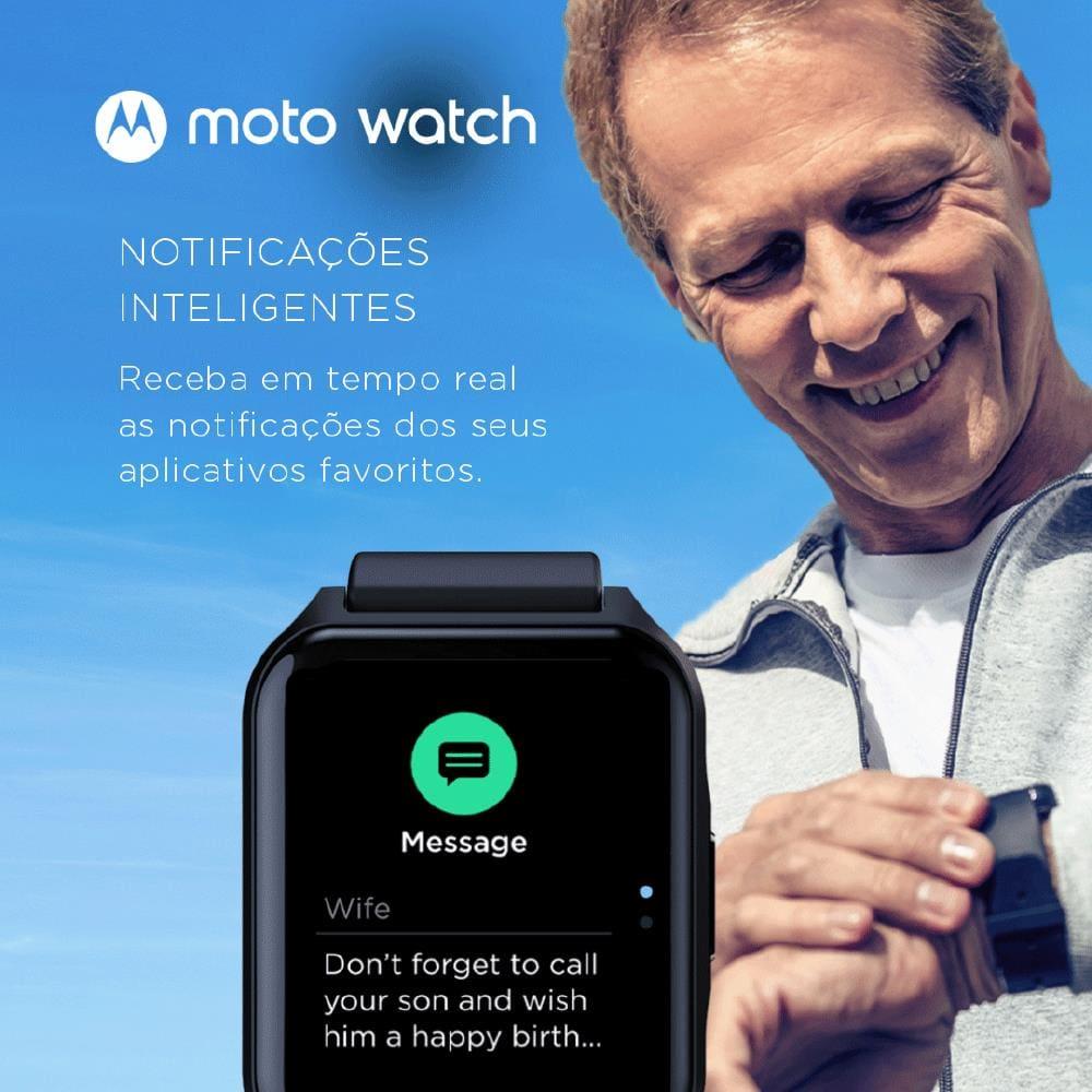 Smartwatch Motorola Moto Watch 70 Tela LCD de 1.69", Bluetooth e Sensor de Frequência Cardíaca - 4