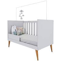 Guarda-Roupa Bartira Ternura com 3 Portas, 2 Gavetas + Cômoda Ternura com 5 Gavetas e 1 Porta + Berço Mini Cama Móveis Estrela Ternura - 6