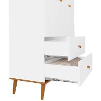 Guarda-Roupa Bartira Ternura com 3 Portas, 2 Gavetas + Cômoda Ternura com 5 Gavetas + Berço Móveis Estrela Ternura - 5