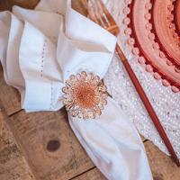 Conjunto de Guardanapos Wolff Mesa Ponto Ajour Luxo em Algodão - 2 Peças - 8