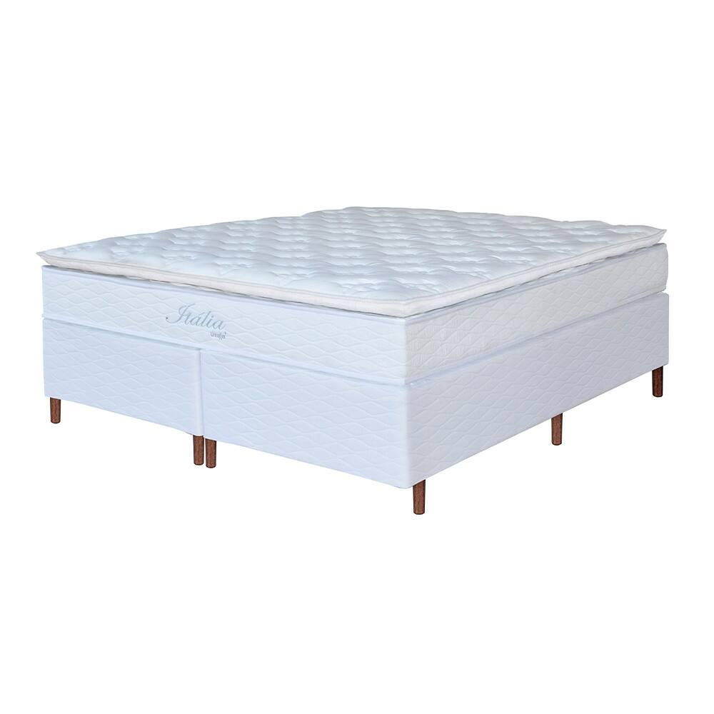 Cama Box King Size Umaflex Italia Jacquard 72x193x204 - Branco - 2