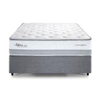 Cama Casal Herval Silver com Pillow Top e Molas Ensacadas 69x138x188cm - Cinza - 2