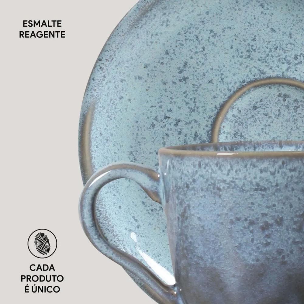 Conjunto de Xícaras e Pires de Café Porto Brasil Bio Breeze 120ml - 6 Peças - 4