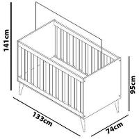 Guarda-Roupa Bartira Ternura com 5 Nichos, 2 Portas, 2 Gavetas + Cômoda Ternura com 5 Gavetas e 1 Porta + Berço Móveis Estrela Ternura - 7