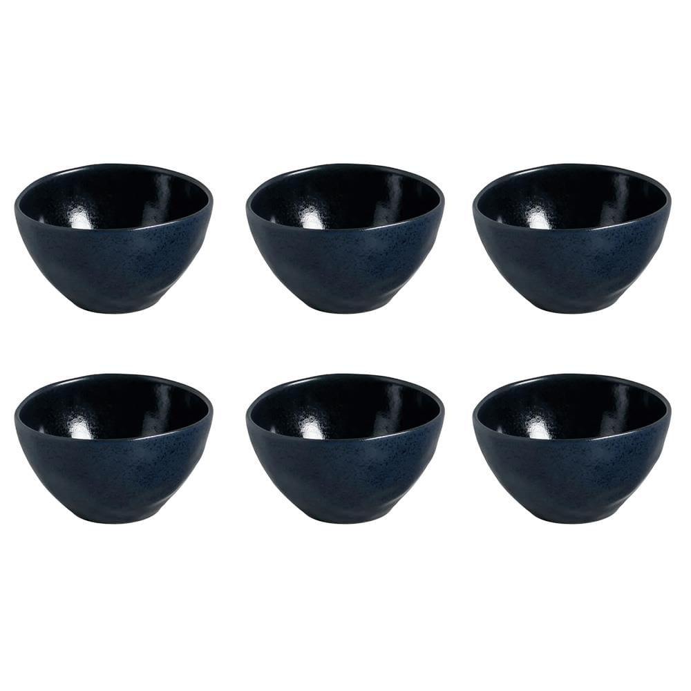 Conjunto de Bowls Orgânicos Night Blue Porto Brasil em Stoneware 558ml - 6 Peças - 1