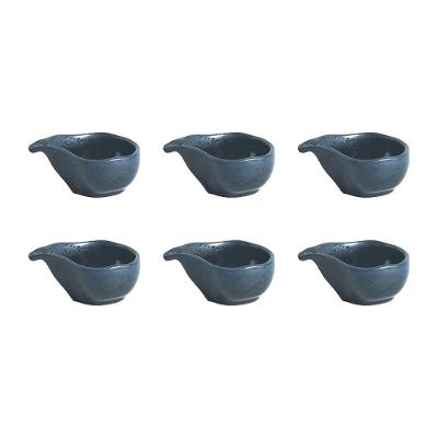 Conjunto de Molheiras Ovais Porto Brasil Orgânico Night Blue 40ml – 6 Peças