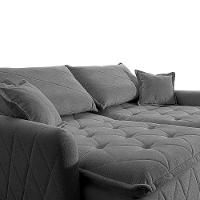 Sofá 3 Lugares Cama inBox Sublime Retrátil e Reclinável Revestido em Bouclé - 180cm de largura - 3