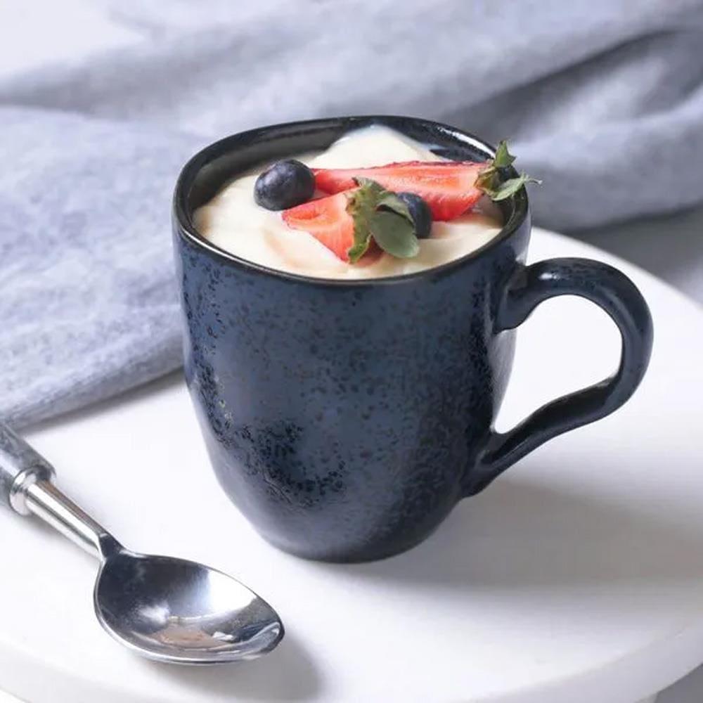 Conjunto com 4 Canecas Porto Brasil Orgânico Nigth Blue em Cerâmica Stoneware Azul - 273ml - 2